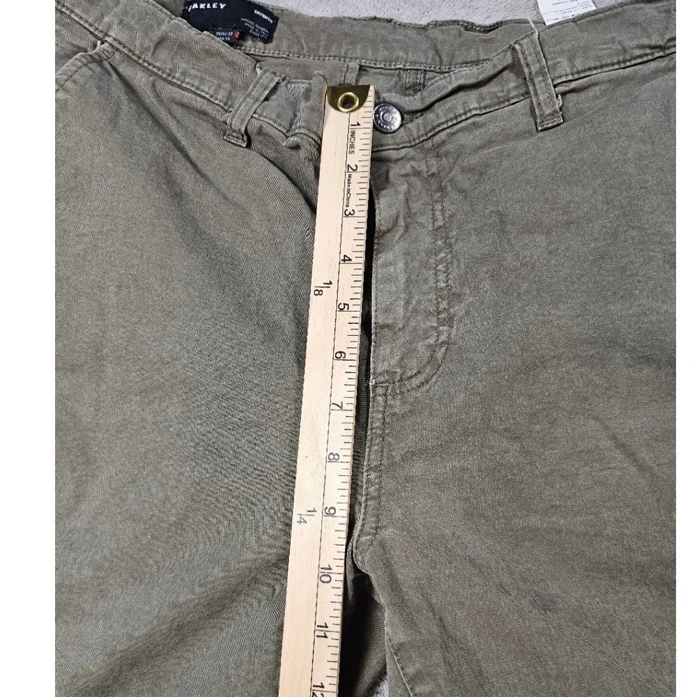 Oakley Custom Fit Mens Trousers 33 Olive Green Made in Italy Straight Leg Pants